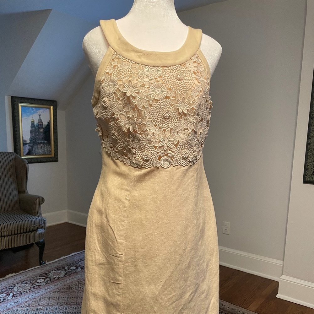 Linen And Applique' Shift Pristine - image 1